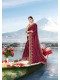 Burgundy Silk Heavy Bordered Saree with Embellishments