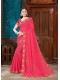 Pink Silk Elegant Bordered Saree with Embellishments