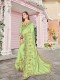 Green Silk Designer Embroidered Saree with Embellishments, Border