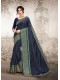 Blue Silk Fancy Bordered Saree with Embellishments