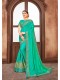 Sea Green Silk Designer Embroidered Saree with Embellishments, Border