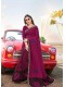 Pink Silk Printed Saree with Border, Embellishments 
