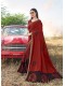 Maroon Silk Printed Saree With border Embellishments