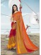 Yellow-Orange Masakali Designer Printed Saree with Border & Embellishments